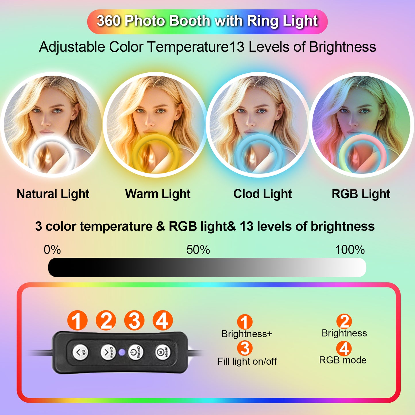 360 Photo Booth Machine for Parties with Flight Case Logo Customization Software APP Remote Automatic 360 Spin Camera Video Booth for 5-7 People