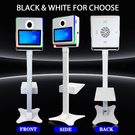 Magic Mirror Photo Booth 15.6in for Party Rental Wedding,Selfie Camera Mirror Photo Booth Built-in Mini PC RGB Light App Remote Control Portable Flight Case