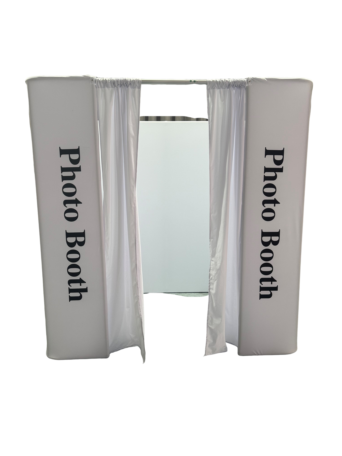 Photobooth Backdrop Photo Booth Enclosure Wall Backdrops Customized Logo 8FT Video Selfie Rotating Background with 23 PCS LED Light Stand for Rental Wedding Party