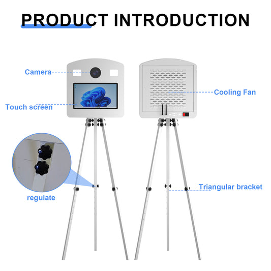 Portable Mirror Photo Booth Machine Selfie 15.6 Inch LCD Touch Screen Magic Mirror Photobooth 2025 With Flight Case For Wedding