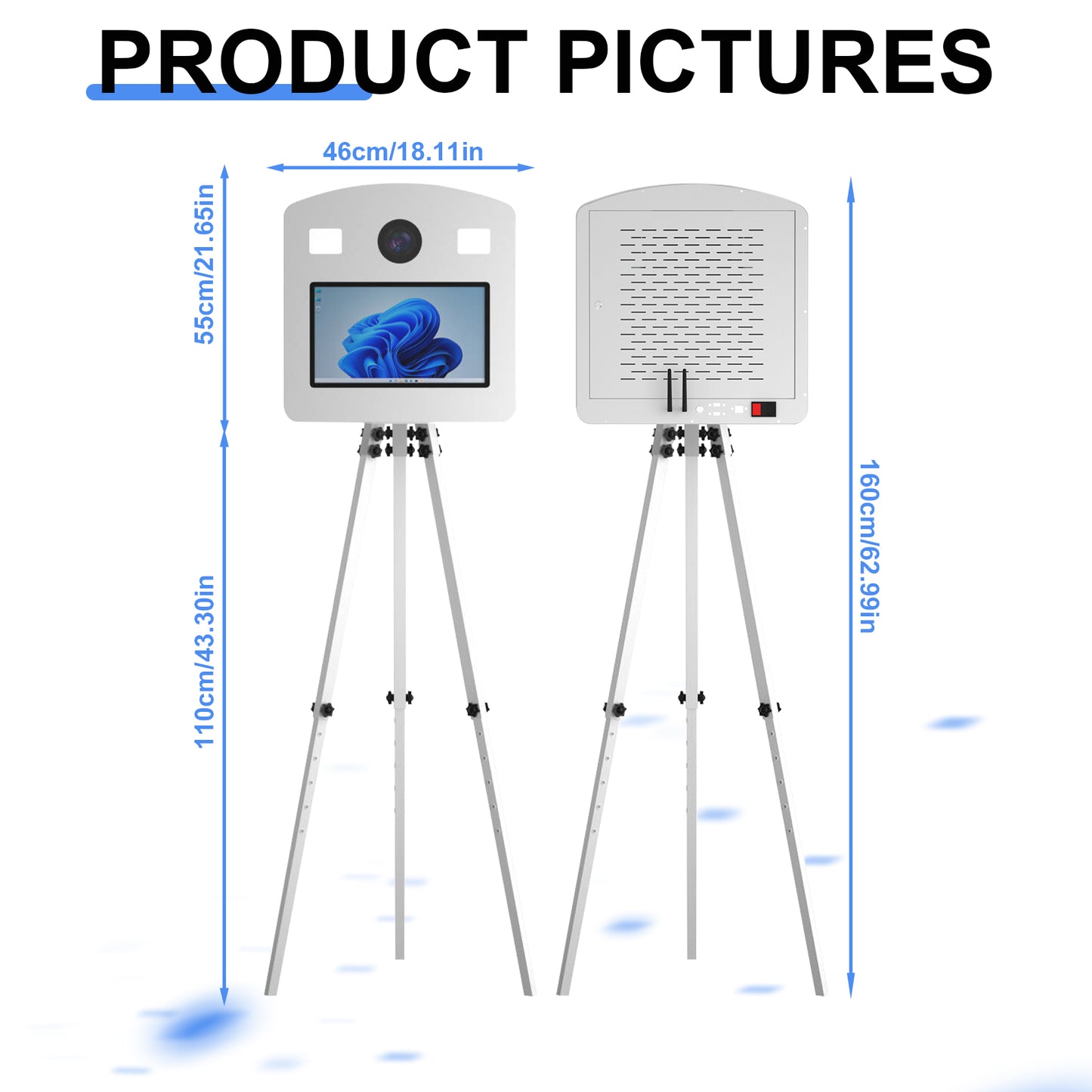 Portable Mirror Photo Booth Machine Selfie 15.6 Inch LCD Touch Screen Magic Mirror Photobooth 2025 With Flight Case For Wedding