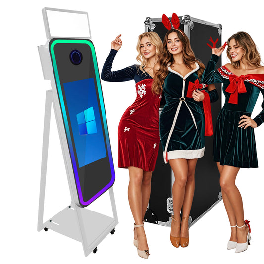 40 Inch Mirror Photo Booth Selfie LED Frame Portable Touch Screen Magic Mirror Booth Machine for Wedding Party Events
