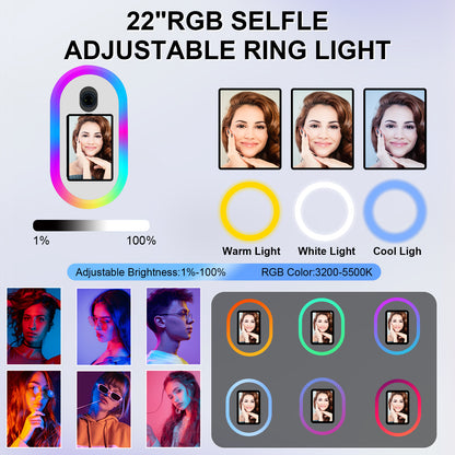 Photo Booth for iPad 10.2" 10.9" 11" 12.9" and for Camera Remote Control Flight Case 2-in-1 Portable Selfie Photobooth Stand for Party Rental Events