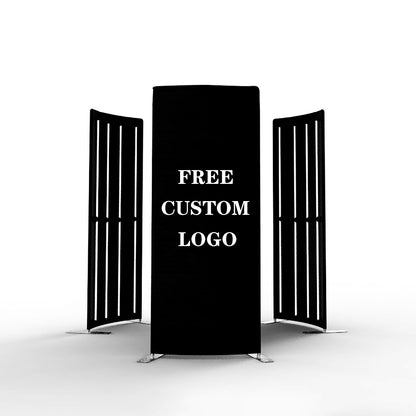360 Photobooth Backdrop Photo Booth Enclosure Wall 3FT Backdrops Customized Logo Video Selfie Rotating Background with 24 PCS LED Light Screen Stand for Rental Wedding Party