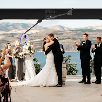 Automatic 360 Spin Camera Booth Sky 360 Photo Booth Machine Remote Control Free Custom Logo Overhead 360 Slow Motion Photo Booth for 7-15 Persons