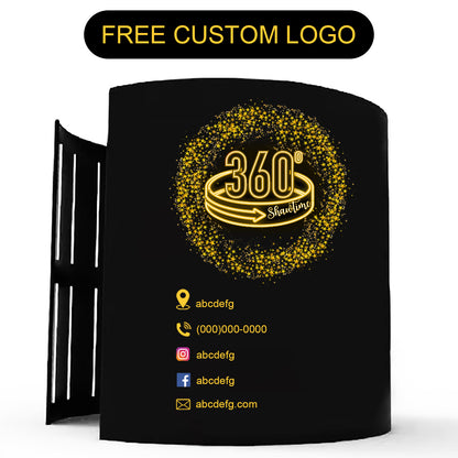 LED 360 Photo Booth Backdrop 360 Video Booth Background Customizable Photobooth 360 Photo Booth Enclosure for Parties Weddings Events