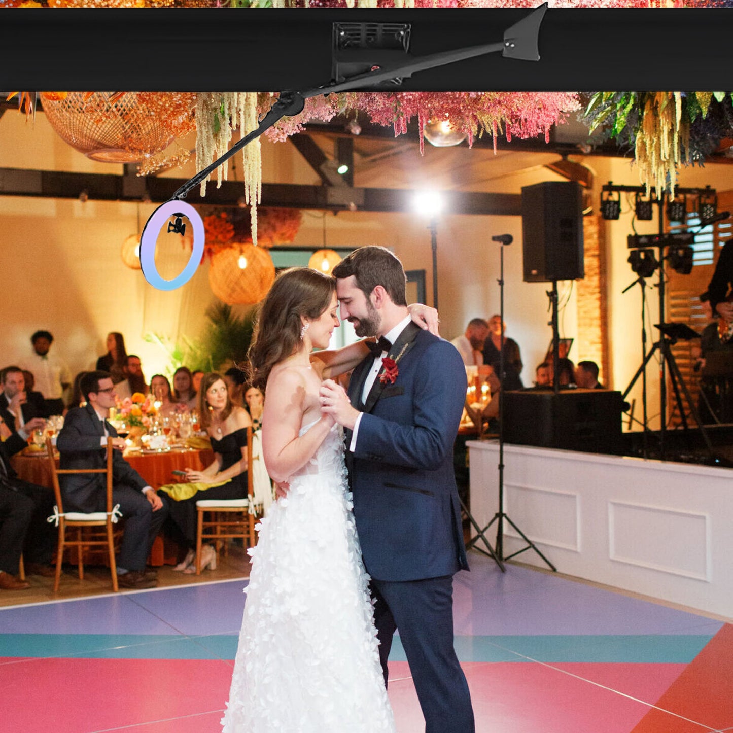 Automatic 360 Spin Camera Booth Sky 360 Photo Booth Machine Remote Control Free Custom Logo Overhead 360 Slow Motion Photo Booth for 7-15 Persons