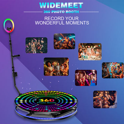 Camera 360 Photo Booth Cabin 360 Photobooth Automatic Rotating Selfie Machine Spinning Video Booth for Party Events