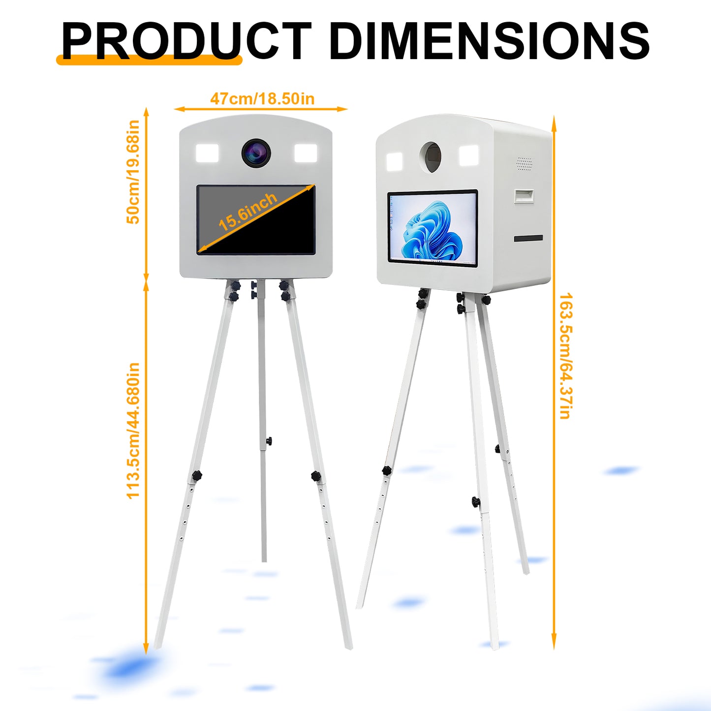 Portable Magic Mirror Photo Booth 15.6 inch Touch Screen DSLR Photobooth Machine with Flight Case for Wedding Party Rental