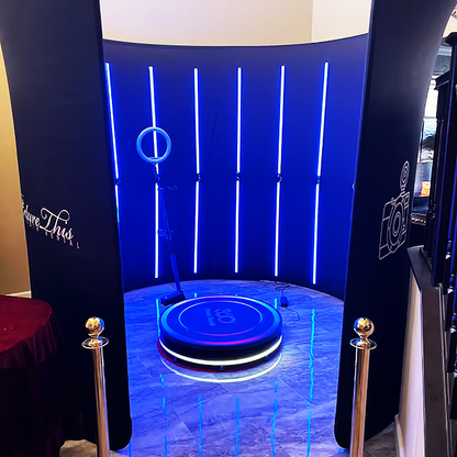 LED 360 Photo Booth Backdrop 360 Video Booth Background Customizable Photobooth 360 Photo Booth Enclosure for Parties Weddings Events