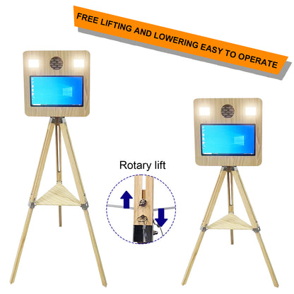 Portable Magic Mirror Photo Booth 15.6 inch Touch Screen DSLR Photobooth Machine with Flight Case for Wedding Party Rental