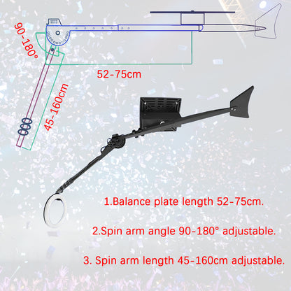 Automatic 360 Spin Camera Booth Sky 360 Photo Booth Machine Remote Control Free Custom Logo Overhead 360 Slow Motion Photo Booth for 7-15 Persons