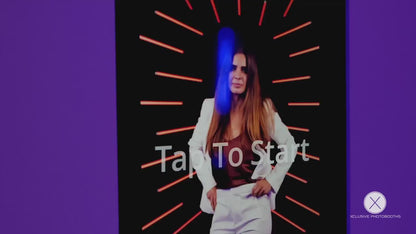 Photobooth Backdrop Photo Booth Enclosure Wall Backdrops Customized Logo 8FT Video Selfie Rotating Background with 23 PCS LED Light Stand for Rental Wedding Party